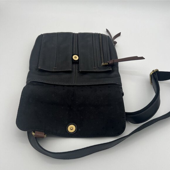 Fossil Black Leather Crossbody Bag With Adjustable Strap - Picture 4 of 5